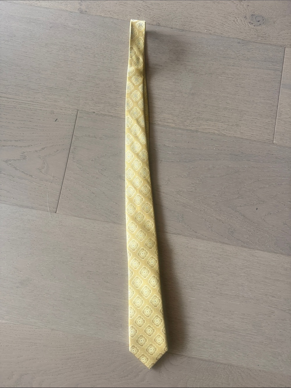 Men's Yellow Patterned Tie - Brand Unspecified